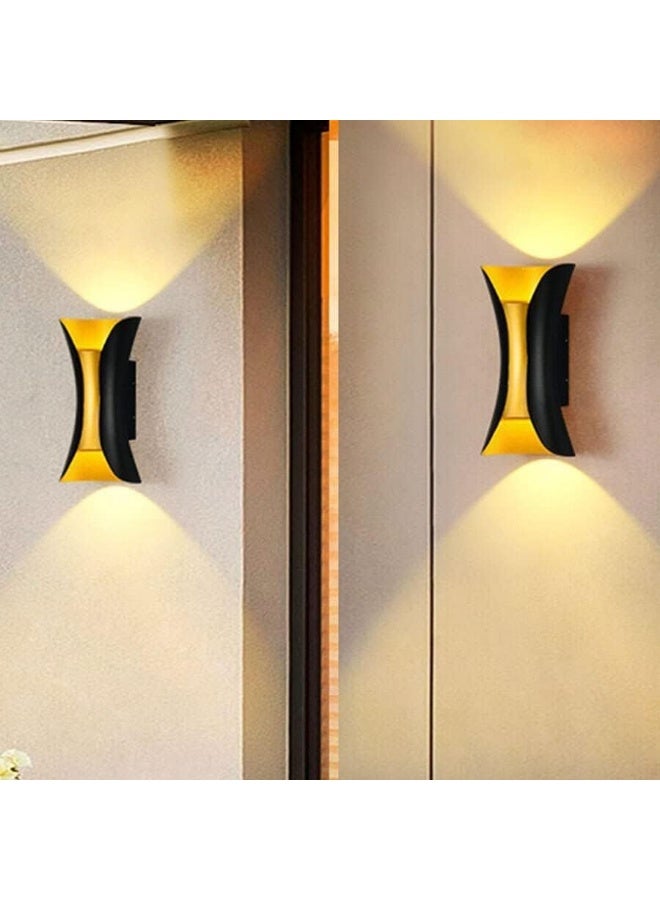 10W LED Outdoor Wall Light Up & Down, IP65 Waterproof Modern Aluminium Wall Lamp, Decorative Exterior Garden Light for Home, Villa, Balcony, Patio, Porch & Boundary Wall, Warm White - Image 3